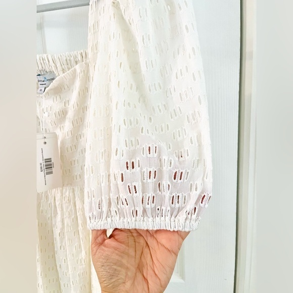 Monsoon & Beyond Anthropologie White Eyelet Estella Dress in Size Small - Picture 7 of 10